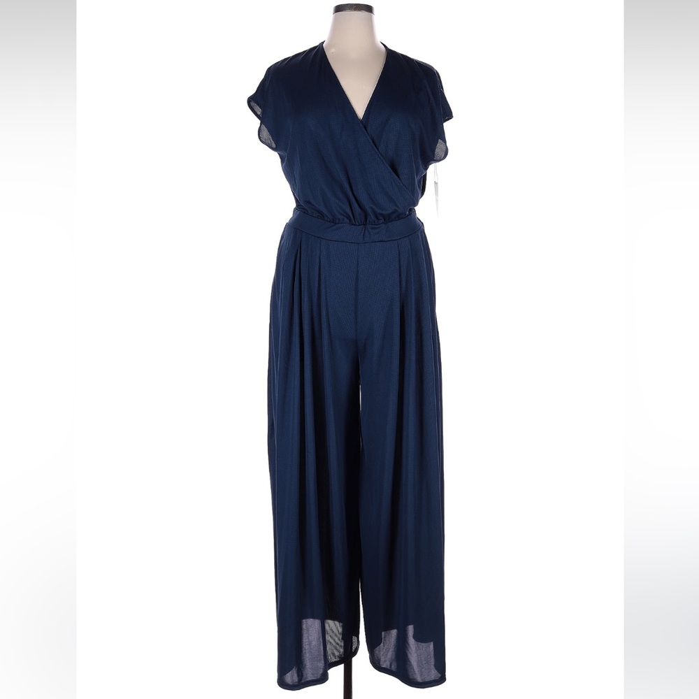 HALARA Deep Blue Wrap Jumpsuit